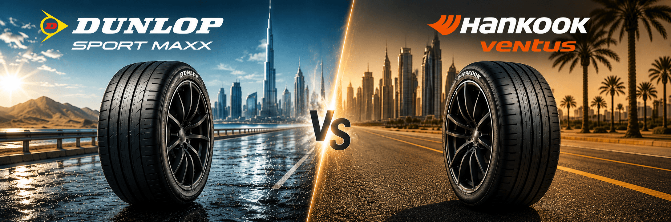 Dunlop Sport Maxx vs Hankook Ventus: Best Performance Tyre for UAE Roads